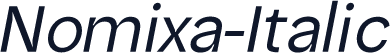 Nomixa-Italic