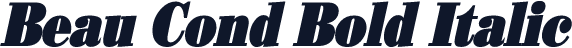Beau Cond Bold Italic