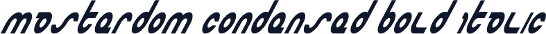 Masterdom Condensed Bold Italic