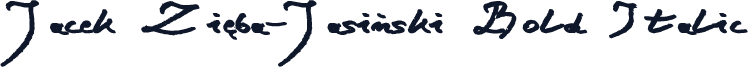 Jacek Zięba-Jasiński Bold Italic