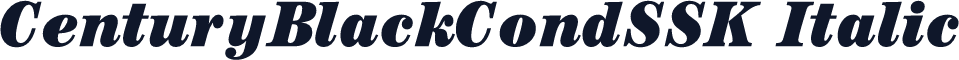 CenturyBlackCondSSK Italic