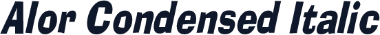 Alor Condensed Italic