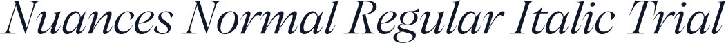 Nuances Normal Regular Italic Trial