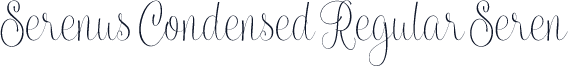 Serenus Condensed Regular Seren