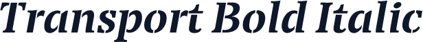 Transport Bold Italic