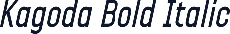 Kagoda Bold Italic
