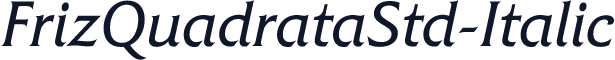 FrizQuadrataStd-Italic