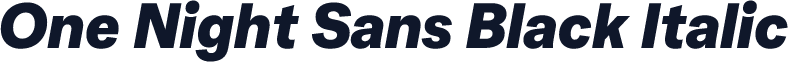 One Night Sans Black Italic