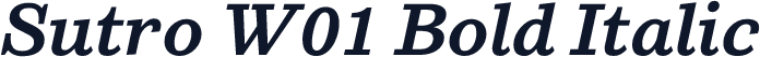 Sutro W01 Bold Italic