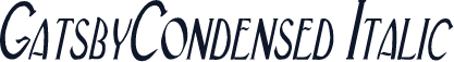GatsbyCondensed Italic