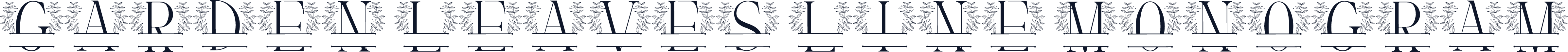 Garden Leaves Line Monogram