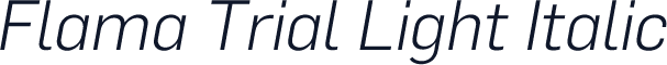 Flama Trial Light Italic