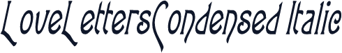 LoveLettersCondensed Italic
