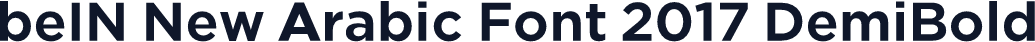 beIN New Arabic Font 2017 DemiBold