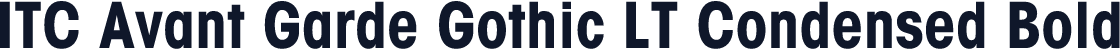 ITC Avant Garde Gothic LT Condensed Bold
