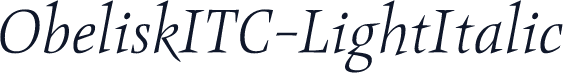 ObeliskITC-LightItalic