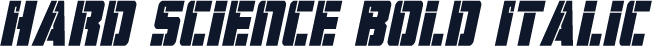 Hard Science Bold Italic