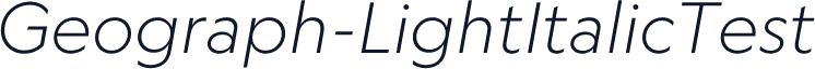 Geograph-LightItalicTest
