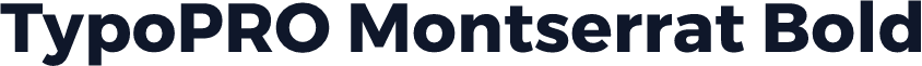TypoPRO Montserrat Bold