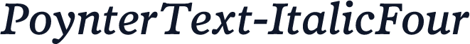 PoynterText-ItalicFour