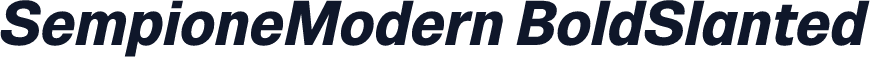 SempioneModern BoldSlanted