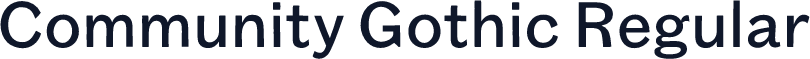 Community Gothic Regular