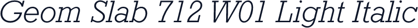 Geom Slab 712 W01 Light Italic