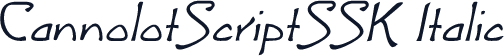 CannolotScriptSSK Italic