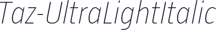 Taz-UltraLightItalic