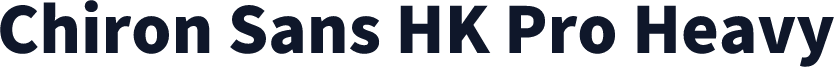Chiron Sans HK Pro Heavy