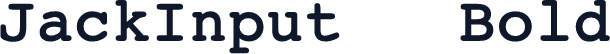 JackInput   Bold