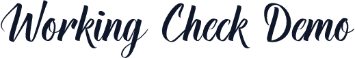 Working Check Demo