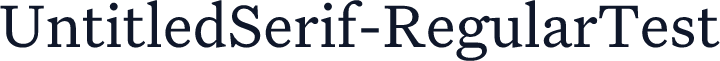 UntitledSerif-RegularTest