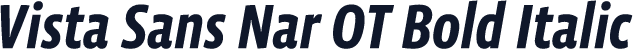 Vista Sans Nar OT Bold Italic