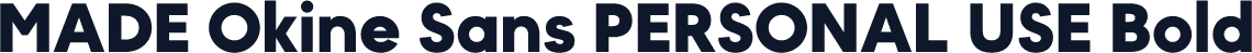MADE Okine Sans PERSONAL USE Bold