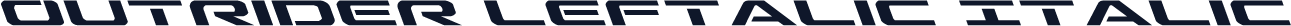 Outrider Leftalic Italic