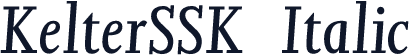 KelterSSK  Italic