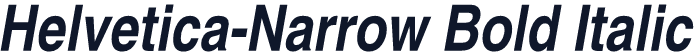 Helvetica-Narrow Bold Italic