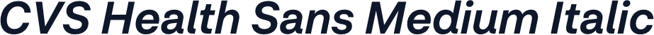 CVS Health Sans Medium Italic
