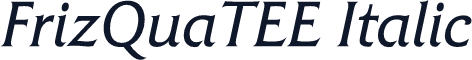 FrizQuaTEE Italic