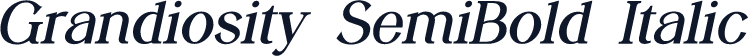 Grandiosity SemiBold Italic