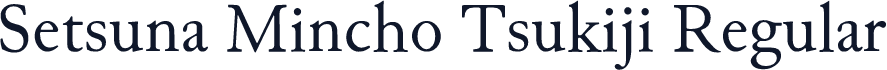 Setsuna Mincho Tsukiji Regular