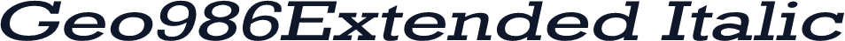 Geo986Extended Italic
