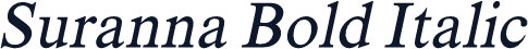 Suranna Bold Italic