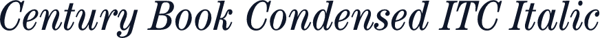 Century Book Condensed ITC Italic
