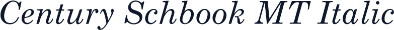 Century Schbook MT Italic
