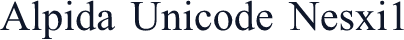 Alpida Unicode Nesxi1