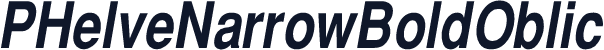 PHelveNarrowBoldOblic