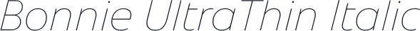 Bonnie UltraThin Italic