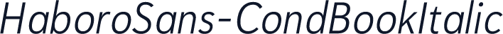HaboroSans-CondBookItalic